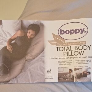Boppy Organic Cotton Total Body Pillow - Cream With Case